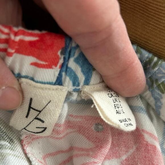 HG Women Lobster Fish High Rise Shorts Blue Beach Vacation Novelty Size Large - Picture 4 of 6